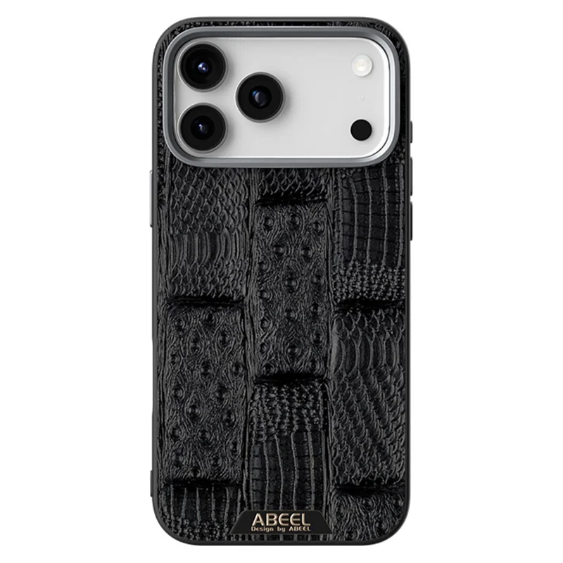 ABEEL For iPhone 17 Pro Max Case Compatible with MagSafe Beast Texture Micro-Embossing Back Cover - Black