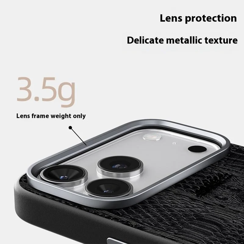 ABEEL For iPhone 17 Pro Max Case Compatible with MagSafe Beast Texture Micro-Embossing Back Cover - Black