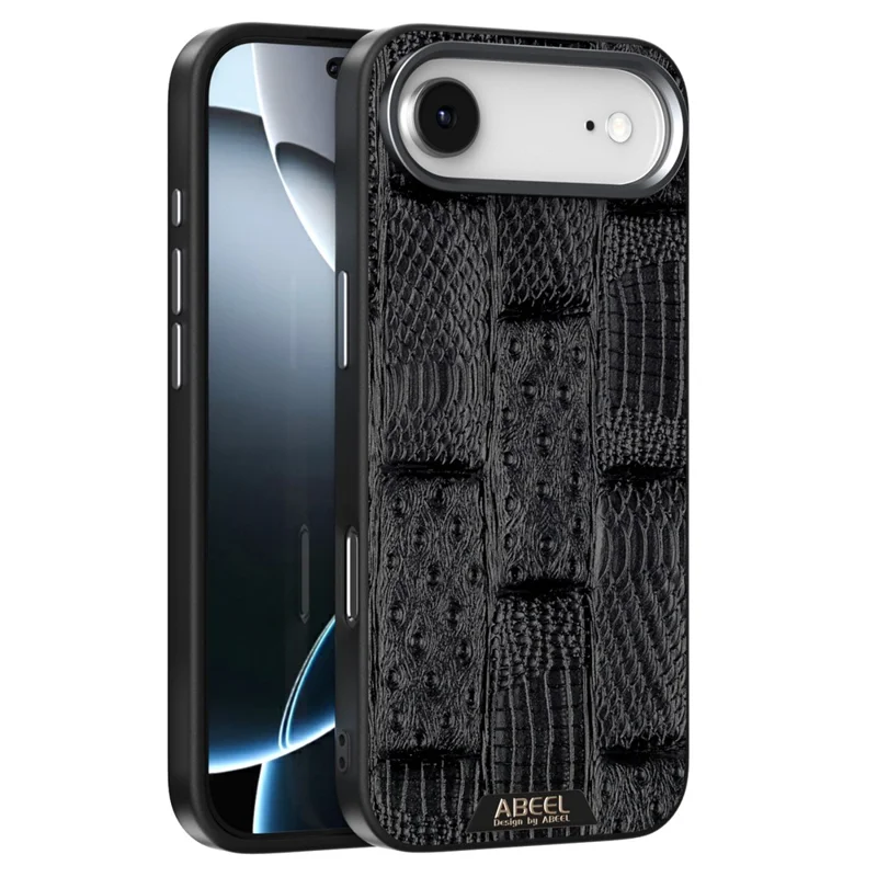 ABEEL For iPhone 17 Air Case Compatible with MagSafe Beast Texture Micro-Embossing Back Cover - Black