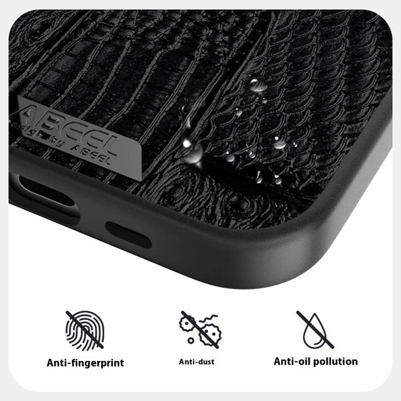 ABEEL For iPhone 16e Case Compatible with MagSafe Beast Texture Micro-Embossing Back Cover - Black