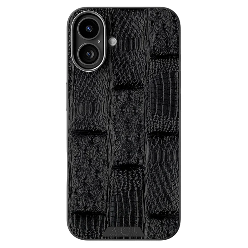 ABEEL For iPhone 16 Case Compatible with MagSafe Beast Texture Micro-Embossing Back Cover - Black