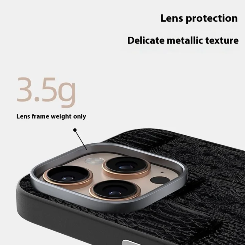 ABEEL For iPhone 16 Pro Case Compatible with MagSafe Beast Texture Micro-Embossing Back Cover - Black