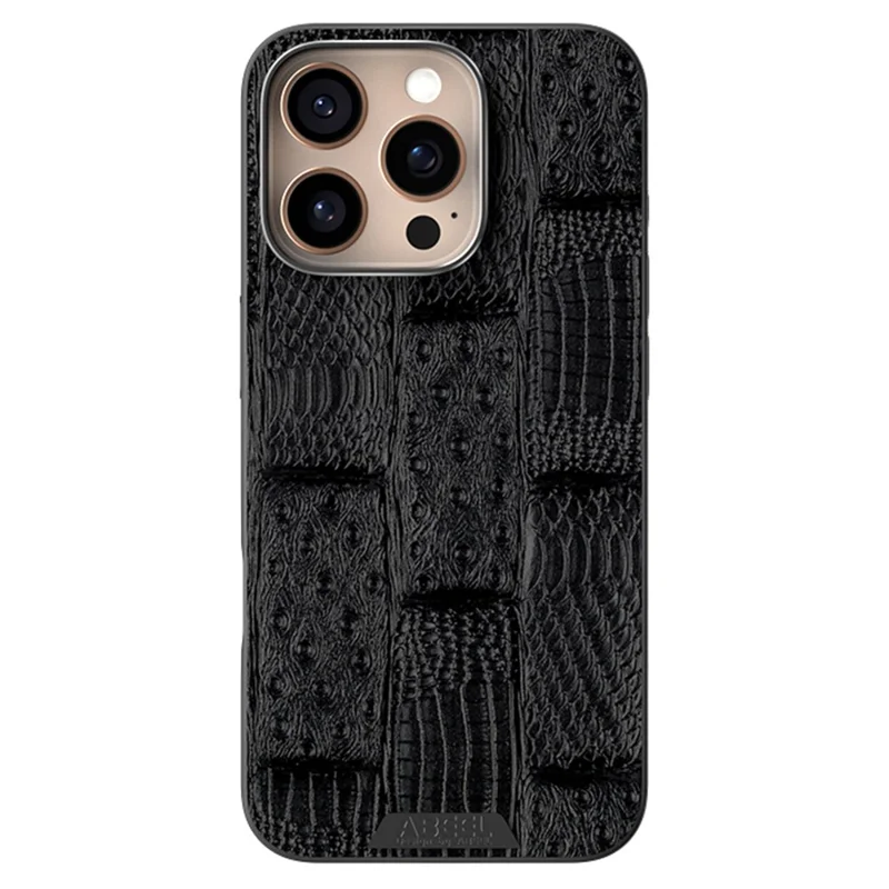 ABEEL For iPhone 16 Pro Max Case Compatible with MagSafe Beast Texture Micro-Embossing Back Cover - Black