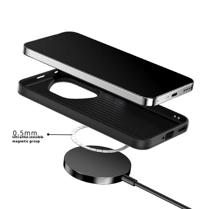ABEEL For Honor 400 Pro 5G (Global) Case Compatible with MagSafe Beast Texture Micro-Embossing Back Cover - Black