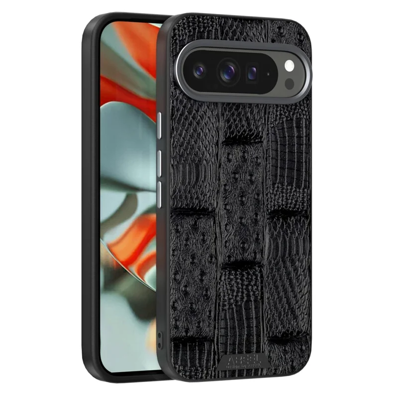 ABEEL For Google Pixel 9 Pro XL Case Compatible with MagSafe Beast Texture Micro-Embossing Back Cover - Black