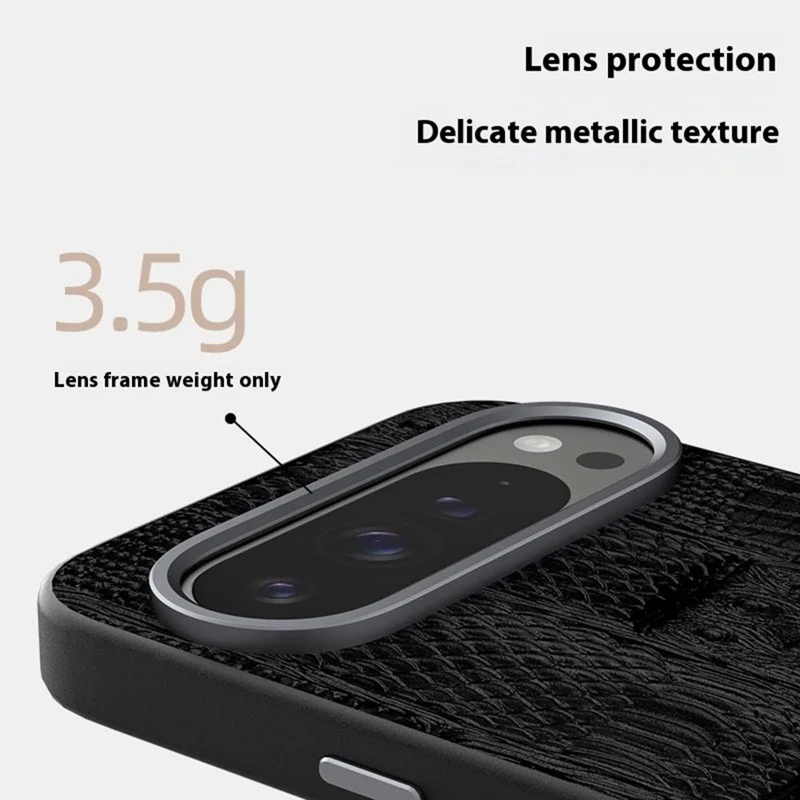 ABEEL For Google Pixel 9 Pro XL Case Compatible with MagSafe Beast Texture Micro-Embossing Back Cover - Black
