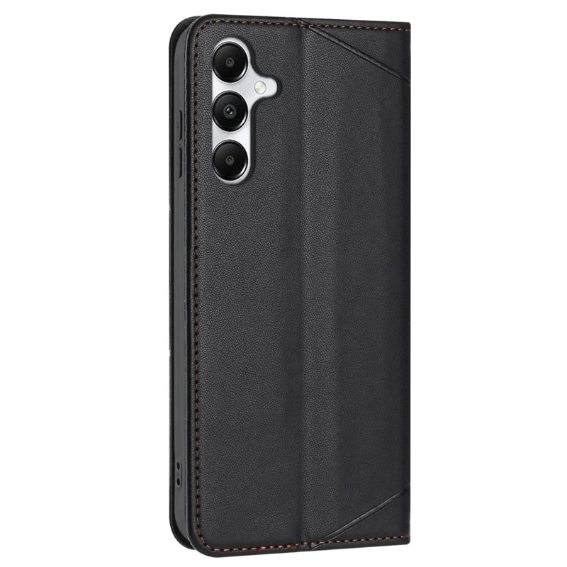 Capa Carteira para Samsung Galaxy A17 5G com Alça de Pulso - Couro Impresso com Suporte, Preta