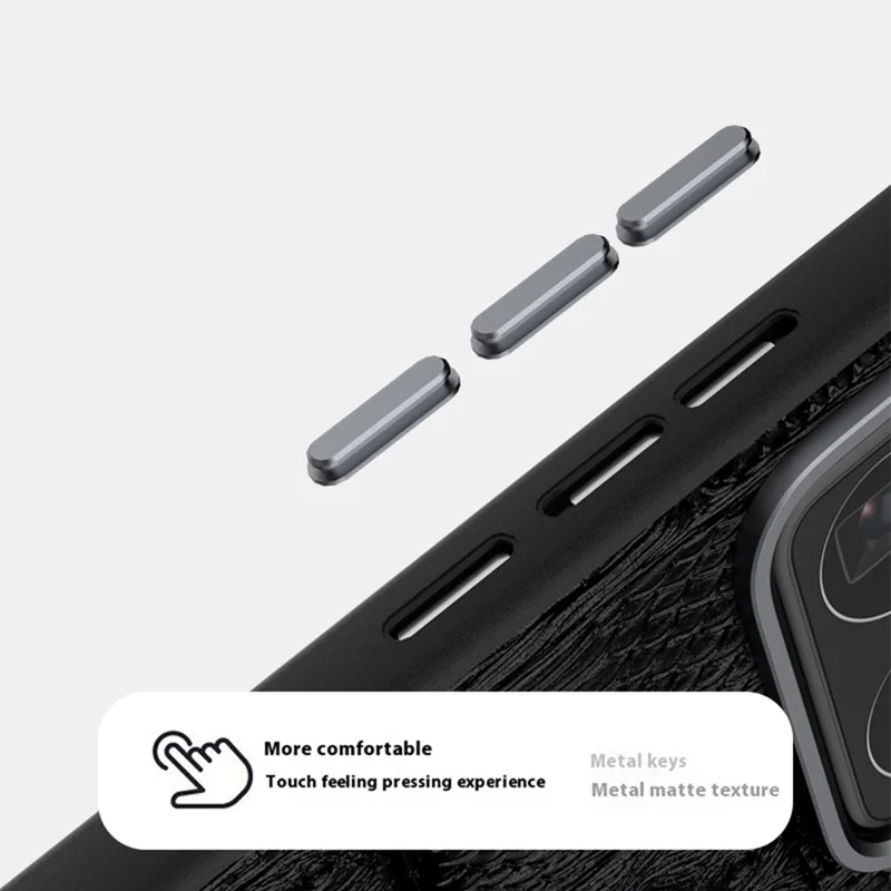 ABEEL For Xiaomi 15 Case Compatible with MagSafe Beast Texture Micro-Embossing Back Cover - Black