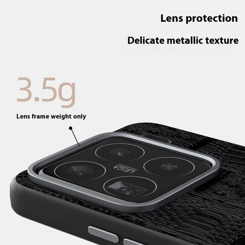 ABEEL For Xiaomi 15 Pro Case Compatible with MagSafe Beast Texture Micro-Embossing Back Cover - Black