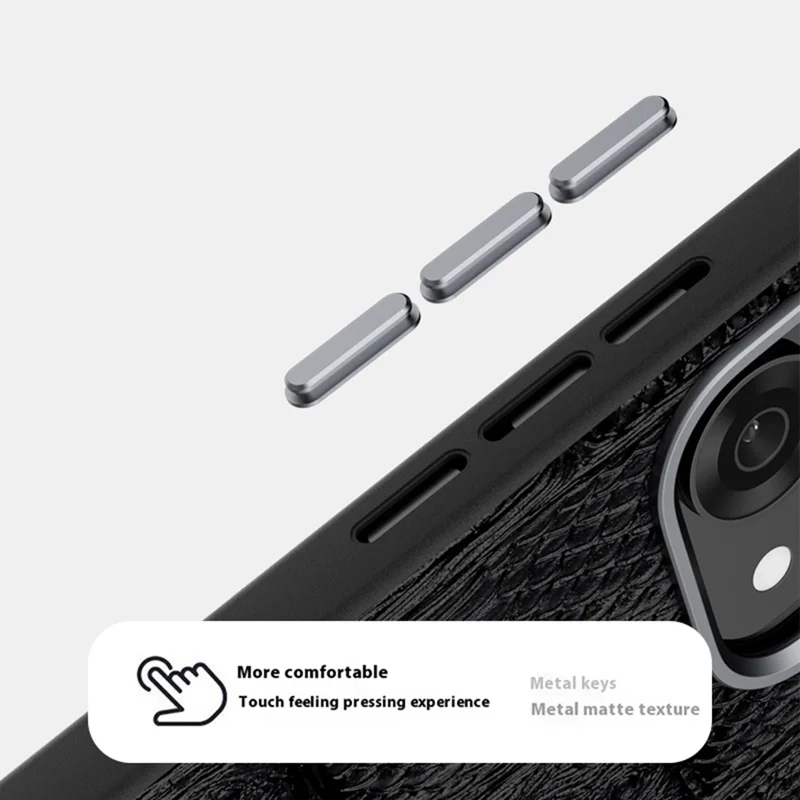 ABEEL For Oppo Reno14 5G (Global) Case Compatible with MagSafe Beast Texture Micro-Embossing Back Cover - Black