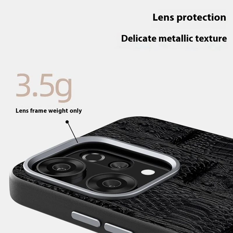 ABEEL For Oppo Reno14 5G (Global) Case Compatible with MagSafe Beast Texture Micro-Embossing Back Cover - Black