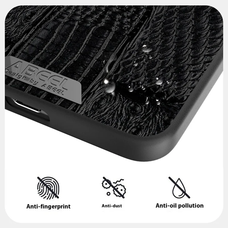 ABEEL для Samsung Galaxy S25 Edge Чехол, совместимый с MagSafe, с текстурой "Beast" и микротиснением, задняя крышка - Черный