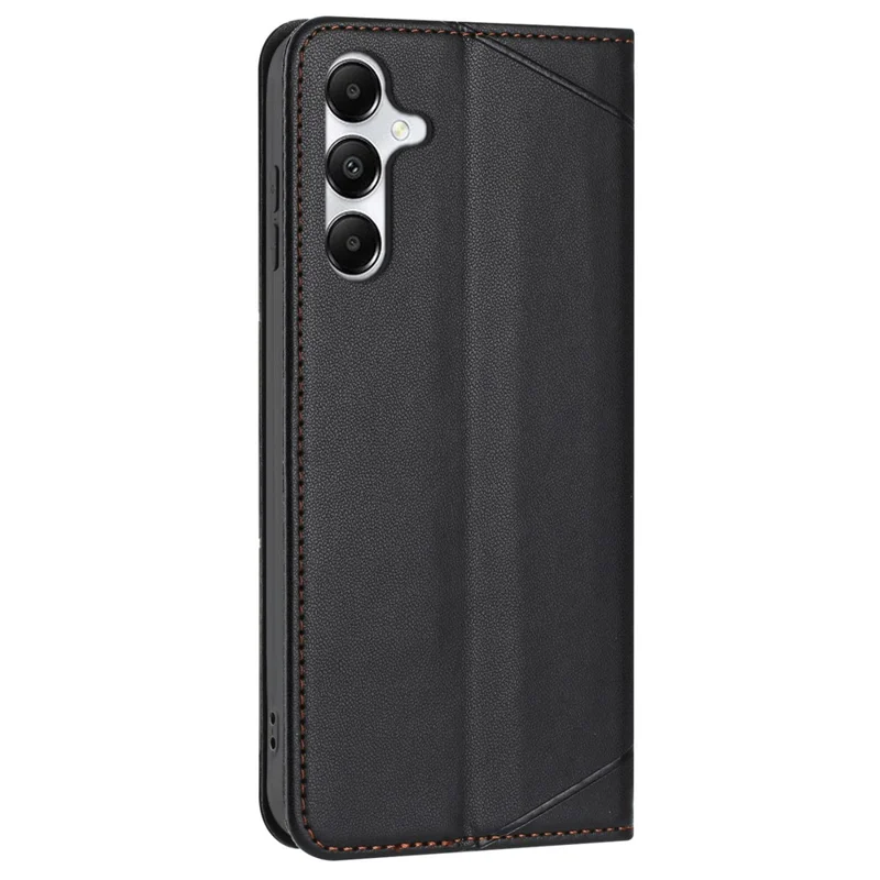 Cover a portafoglio per Samsung Galaxy A35 5G con cinturino da polso, in pelle stampata con supporto - Nero