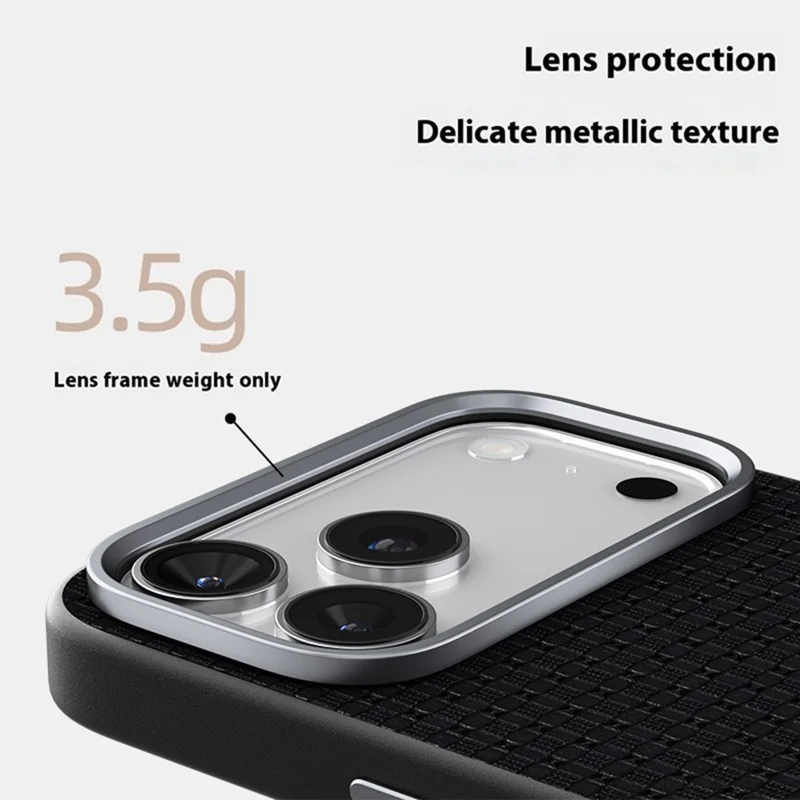ABEEL For iPhone 17 Pro Case Compatible with MagSafe Textured Micro-Embossing Back Cover - Black