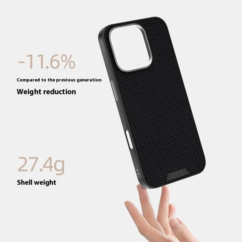 ABEEL For iPhone 16 Pro Case Compatible with MagSafe Textured Micro-Embossing Back Cover - Black
