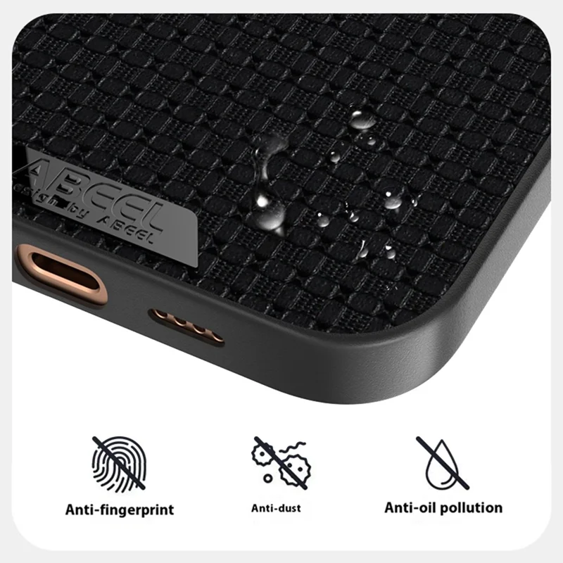 ABEEL For iPhone 16 Pro Case Compatible with MagSafe Textured Micro-Embossing Back Cover - Black