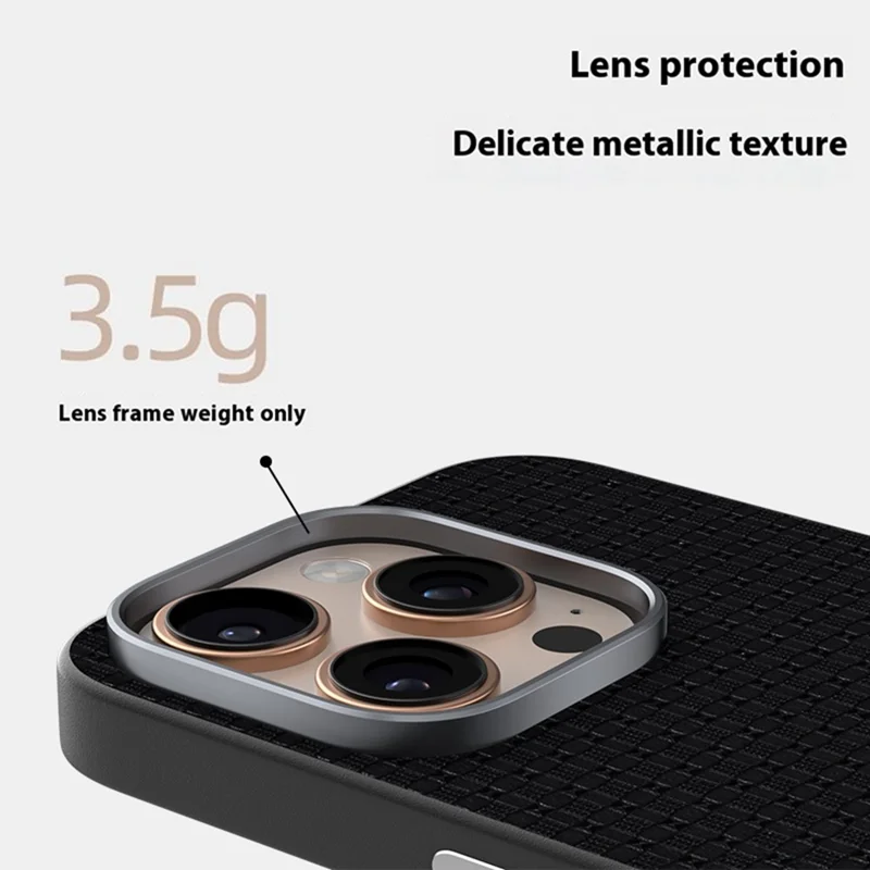 ABEEL For iPhone 16 Pro Case Compatible with MagSafe Textured Micro-Embossing Back Cover - Black