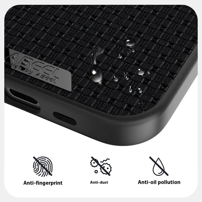 ABEEL For iPhone 16e Case Compatible with MagSafe Textured Micro-Embossing Back Cover - Black