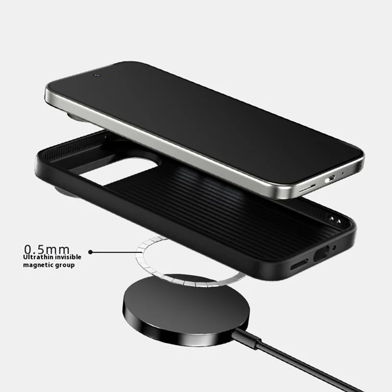 ABEEL For Google Pixel 9 Pro  /  Pixel 9 Case Compatible with MagSafe Textured Micro-Embossing Back Cover - Black