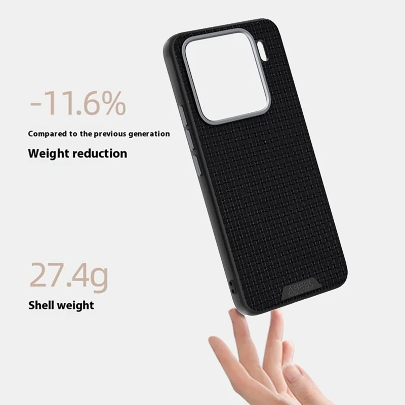 ABEEL For Xiaomi 15 Pro Case Compatible with MagSafe Textured Micro-Embossing Back Cover - Black