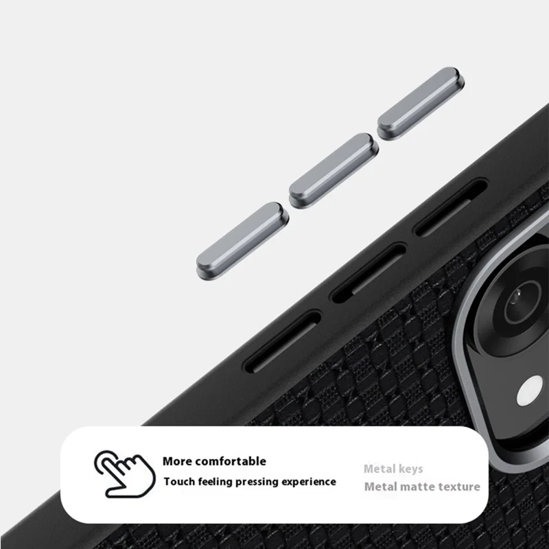 ABEEL For Oppo Reno14 5G (Global) Case Compatible with MagSafe Textured Micro-Embossing Back Cover - Black