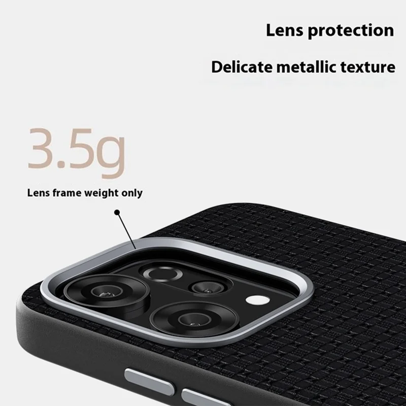 ABEEL For Oppo Reno14 Pro 5G (Global) Case Compatible with MagSafe Textured Micro-Embossing Back Cover - Black