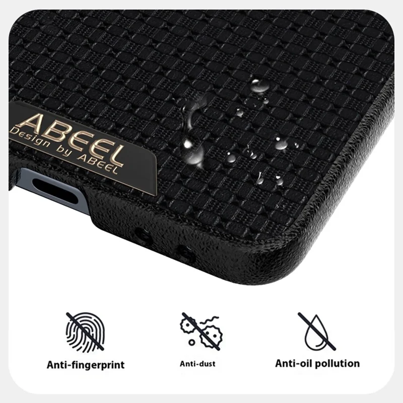ABEEL For Samsung Galaxy Z Flip7 5G Case Compatible with MagSafe Textured Micro-Embossing Back Cover - Black