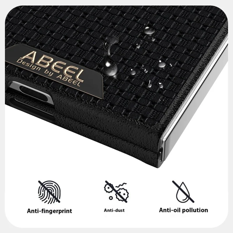 ABEEL For Samsung Galaxy Z Fold7 5G Case Compatible with MagSafe Textured Micro-Embossing Back Cover - Black