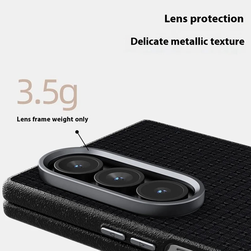 ABEEL For Samsung Galaxy Z Fold7 5G Case Compatible with MagSafe Textured Micro-Embossing Back Cover - Black
