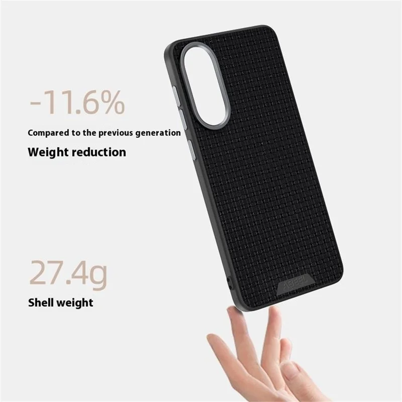 ABEEL For Samsung Galaxy S25 Edge Case Compatible with MagSafe Textured Micro-Embossing Back Cover - Black