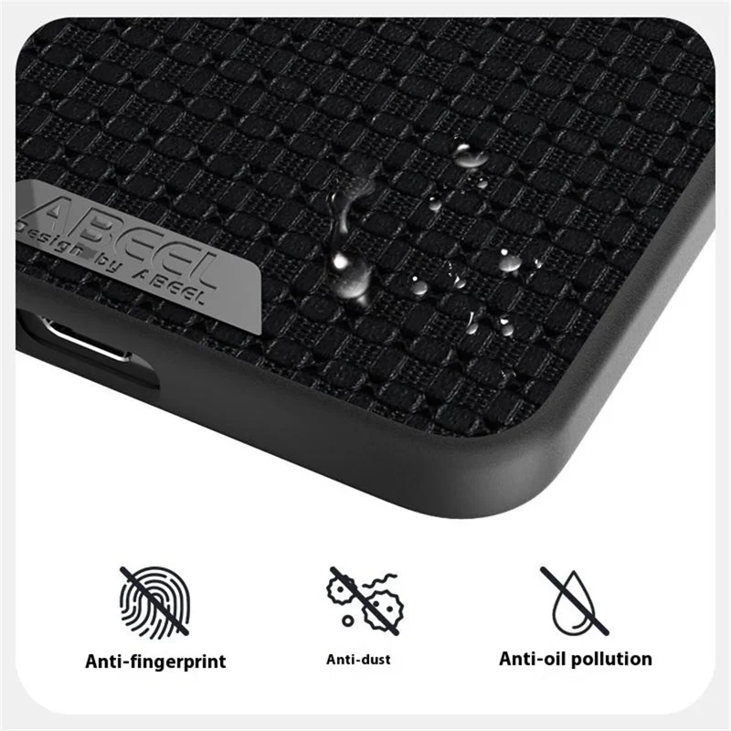 ABEEL For Samsung Galaxy S25 Edge Case Compatible with MagSafe Textured Micro-Embossing Back Cover - Black