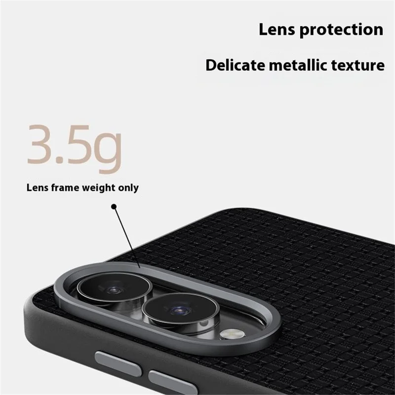 ABEEL For Samsung Galaxy S25 Edge Case Compatible with MagSafe Textured Micro-Embossing Back Cover - Black