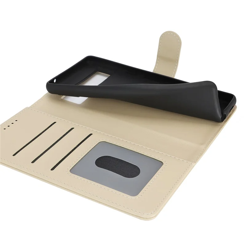 For Google Pixel 8a Stand Case Shockproof Leather Wallet Phone Cover - Beige
