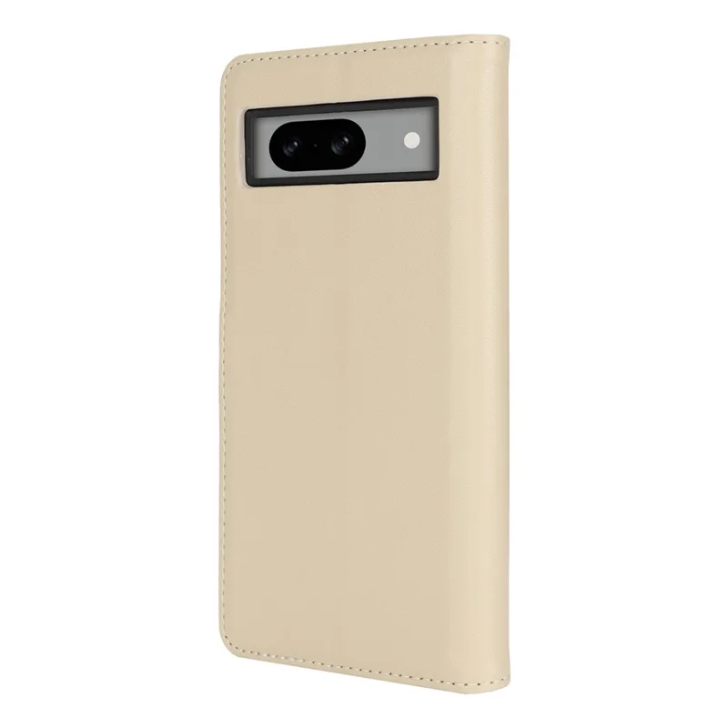 For Google Pixel 8a Stand Case Shockproof Leather Wallet Phone Cover - Beige