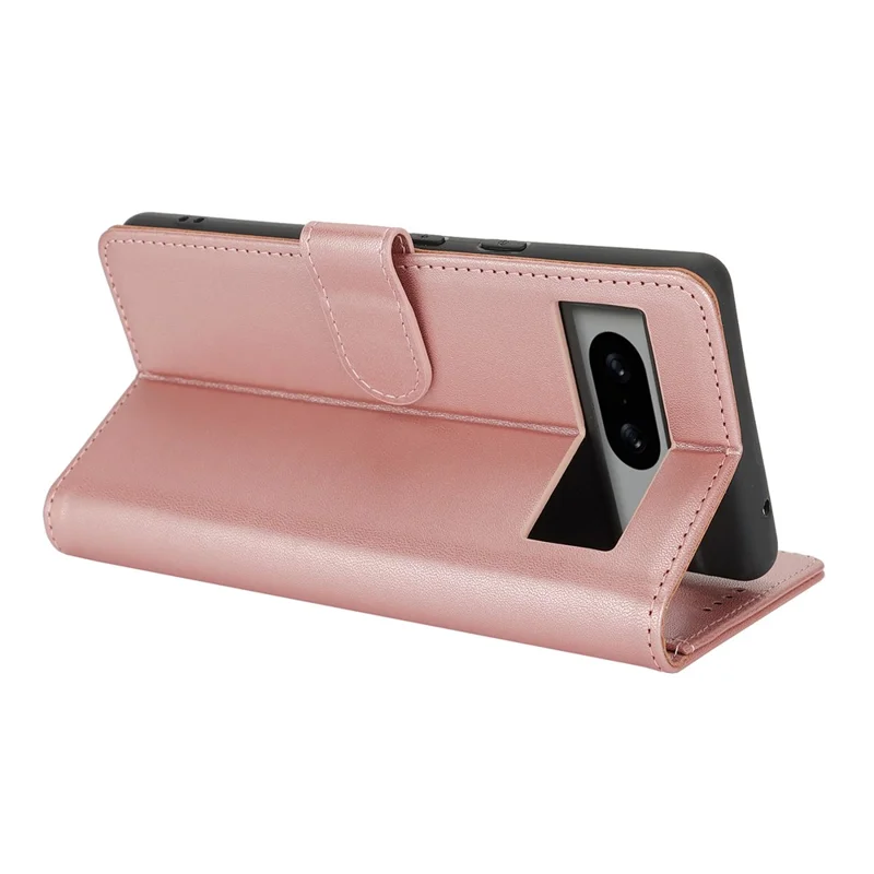 For Google Pixel 8a Stand Case Shockproof Leather Wallet Phone Cover - Rose Gold