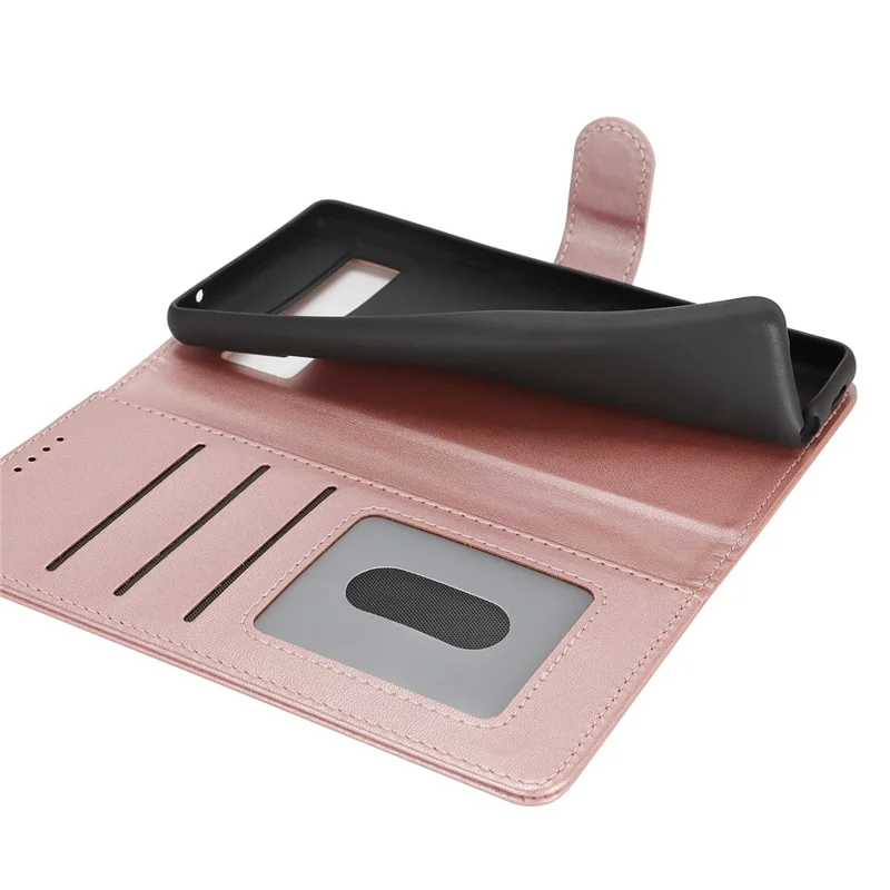 For Google Pixel 8a Stand Case Shockproof Leather Wallet Phone Cover - Rose Gold