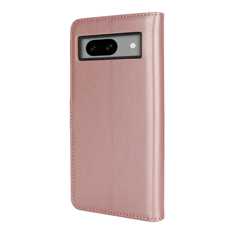 For Google Pixel 8a Stand Case Shockproof Leather Wallet Phone Cover - Rose Gold
