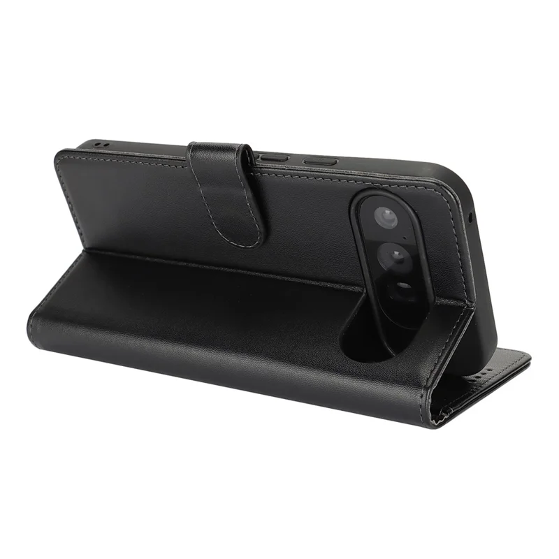 For Google Pixel 9 Pro XL Stand Case Shockproof Leather Wallet Phone Cover - Black