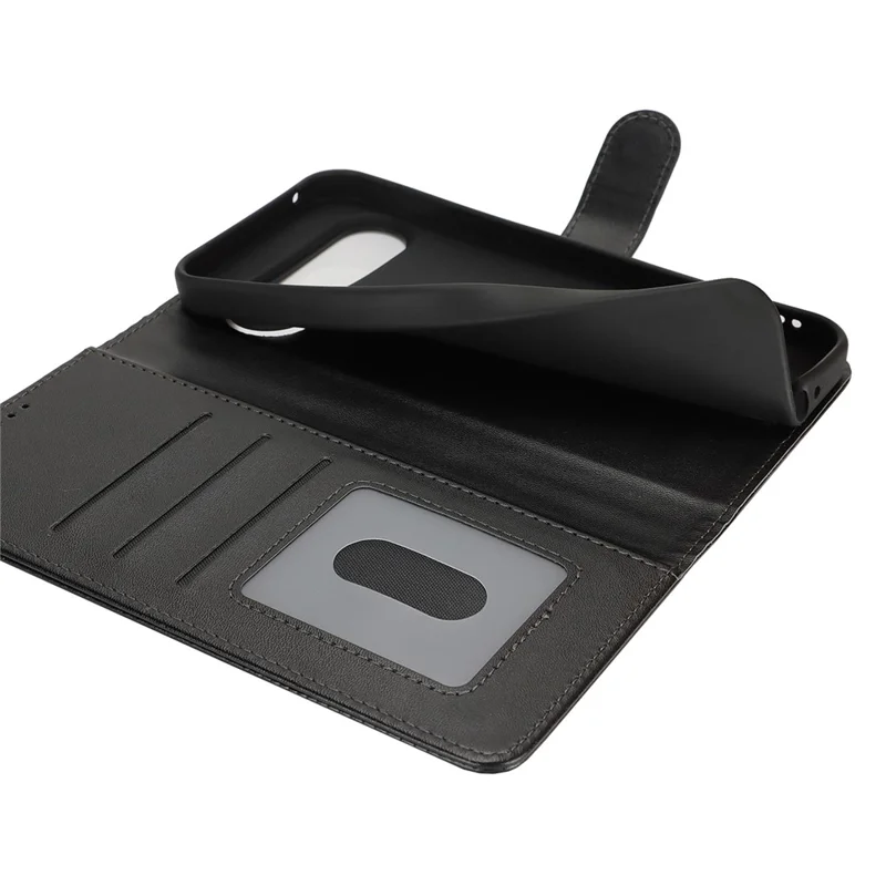 For Google Pixel 9 Pro XL Stand Case Shockproof Leather Wallet Phone Cover - Black