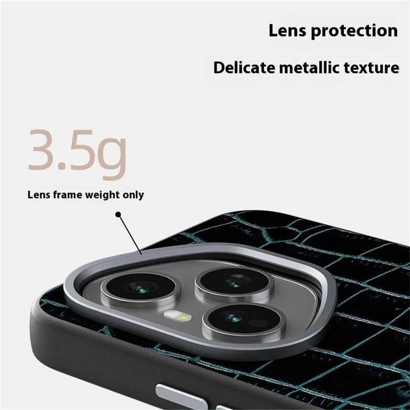 Чехол ABEEL для Honor 400 Pro 5G (Global) с текстурой крокодила, совместимый с MagSafe, с микротиснением на задней крышке - Зеленый
