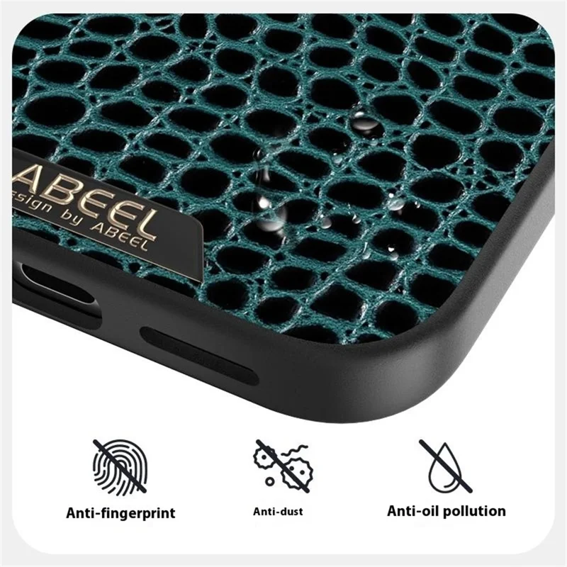 ABEEL For iPhone 17 Air Case Compatible with MagSafe Crocodile Texture Micro-Embossing Back Cover - Black