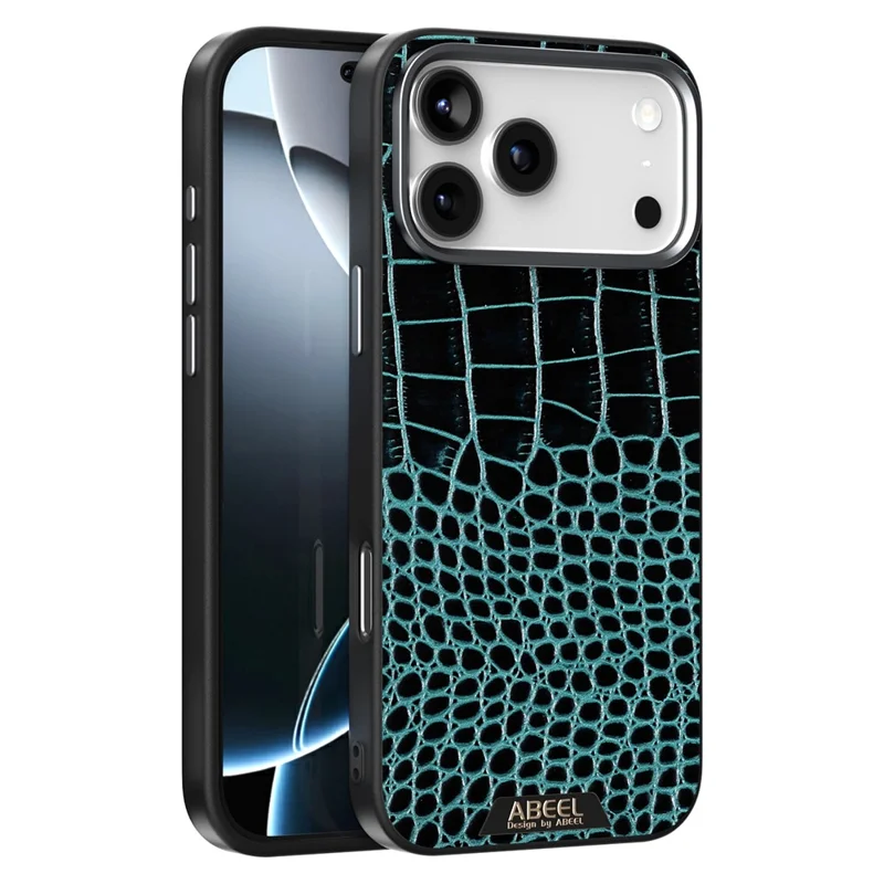 ABEEL For iPhone 17 Pro Case Compatible with MagSafe Crocodile Texture Micro-Embossing Back Cover - Green