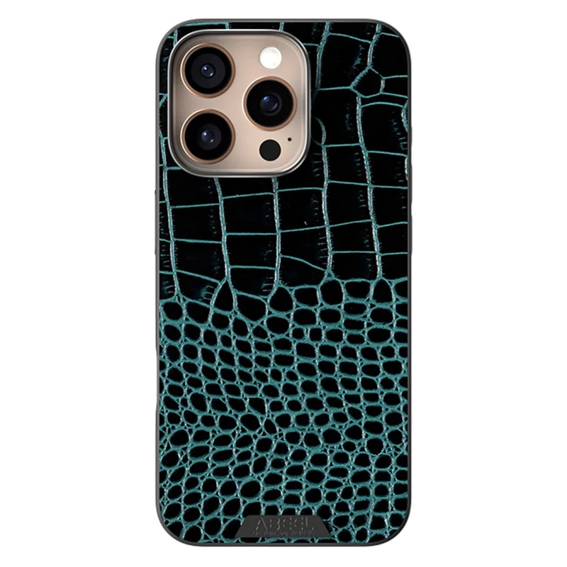 ABEEL For iPhone 16 Pro Case Compatible with MagSafe Crocodile Texture Micro-Embossing Back Cover - Green