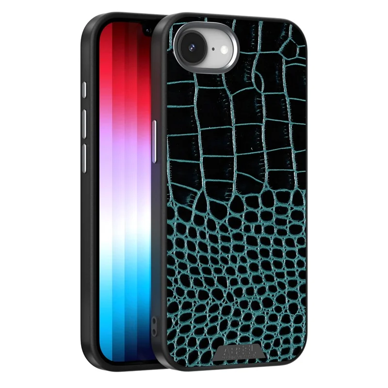 ABEEL For iPhone 16e Case Compatible with MagSafe Crocodile Texture Micro-Embossing Back Cover - Green