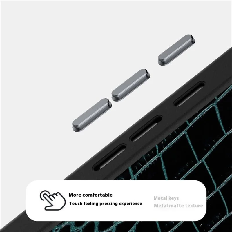 ABEEL For Google Pixel 9 Pro  /  Pixel 9 Case Compatible with MagSafe Crocodile Texture Micro-Embossing Back Cover - Black