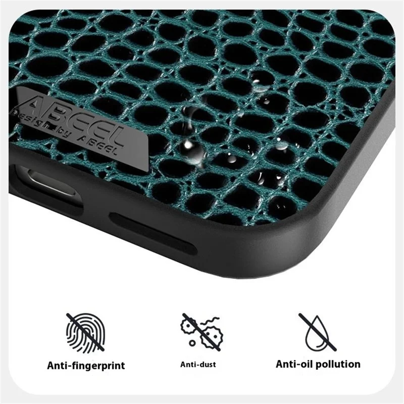 ABEEL For Google Pixel 9 Pro XL Case Compatible with MagSafe Crocodile Texture Micro-Embossing Back Cover - Black