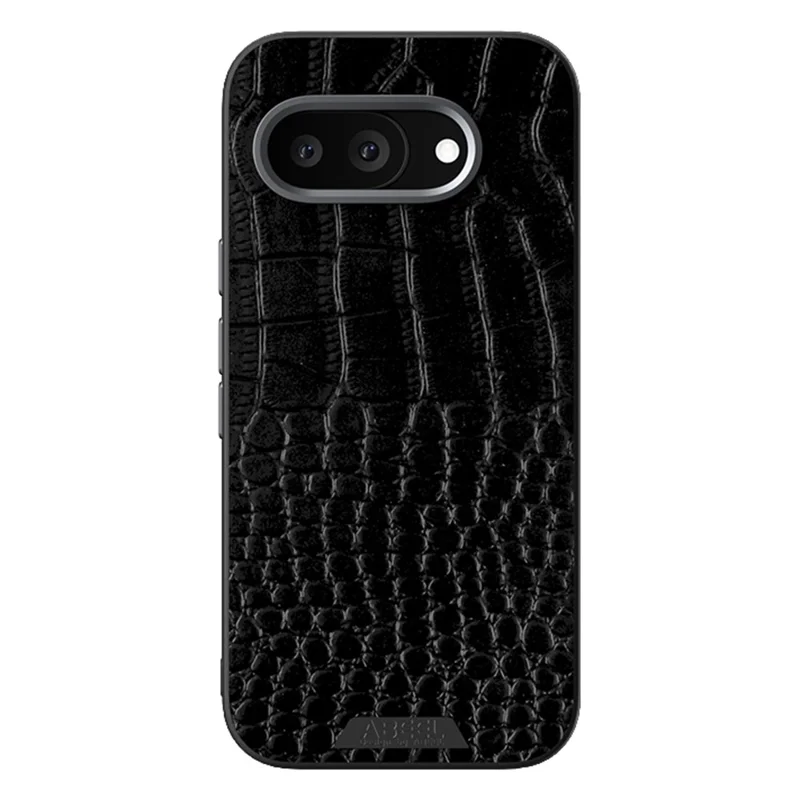 ABEEL For Google Pixel 9a Case Compatible with MagSafe Crocodile Texture Micro-Embossing Back Cover - Black