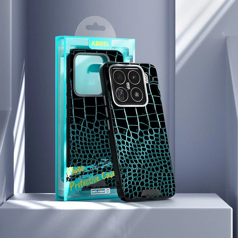ABEEL For Xiaomi 15 Case Compatible with MagSafe Crocodile Texture Micro-Embossing Back Cover - Green