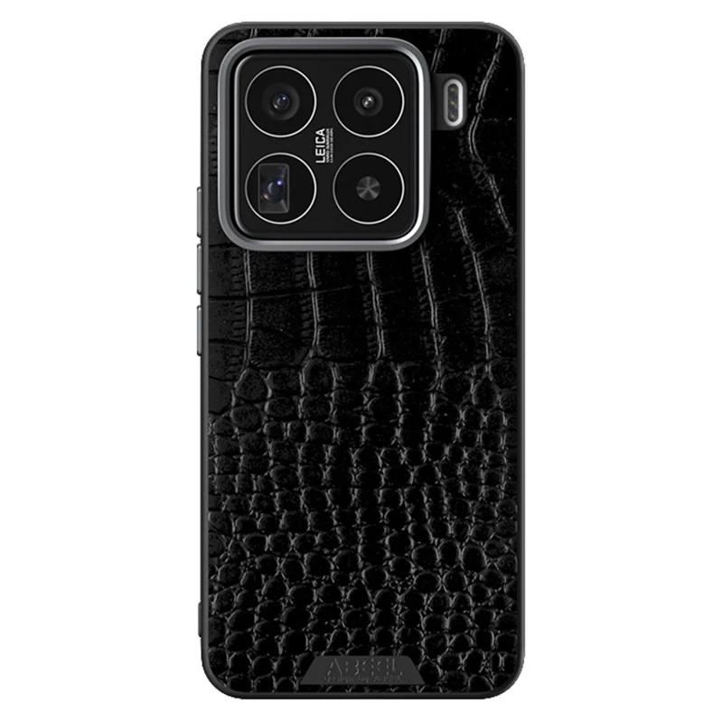 ABEEL For Xiaomi 15 Pro Case Compatible with MagSafe Crocodile Texture Micro-Embossing Back Cover - Black