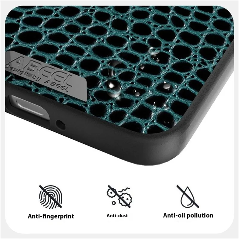 ABEEL For Xiaomi 15 Pro Case Compatible with MagSafe Crocodile Texture Micro-Embossing Back Cover - Black